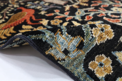 100 x 153 cm | Birds Afghan Tribal Hand Knotted Veg Dye Wool Carpet