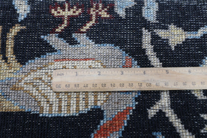 100 x 153 cm | Birds Afghan Tribal Hand Knotted Veg Dye Wool Carpet