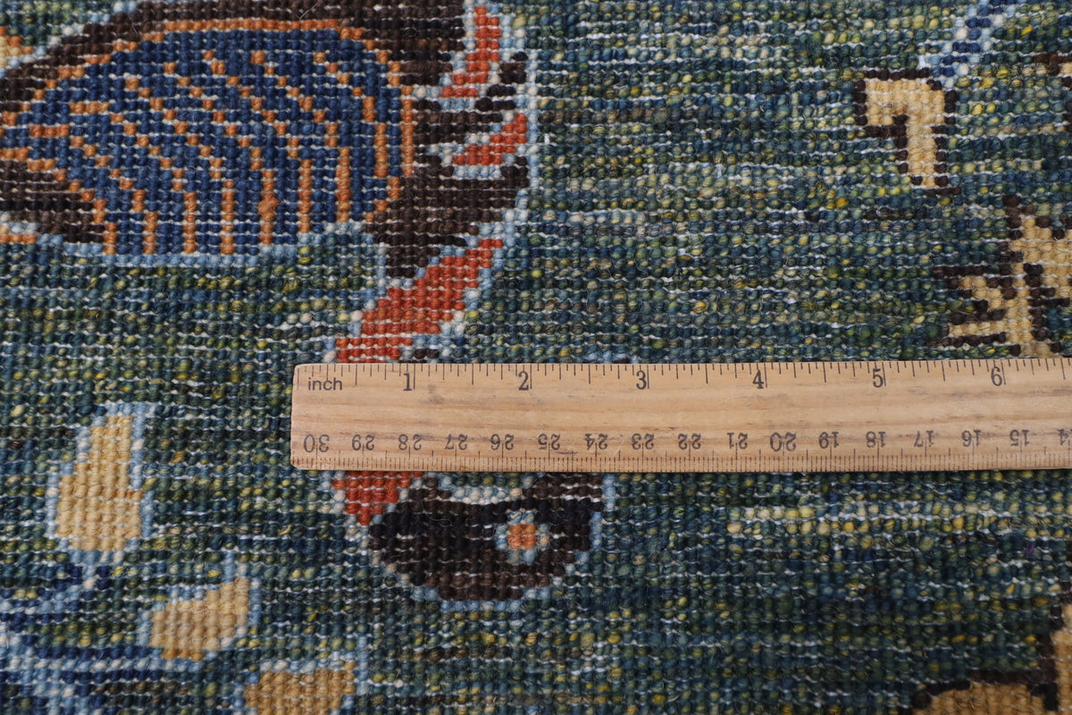 245 x 301 cm | Alfombra afgana de lana teñida con vegetales anudada a mano diseño Kawros