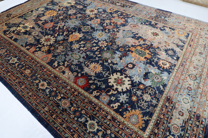 302 x 416 cm | Abstract Serapi Design Hand Knotted Wool Afghan Carpet