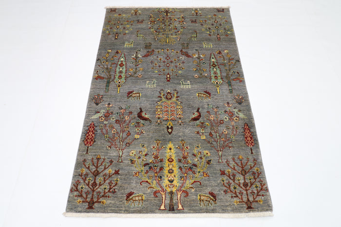 99 x 155 cm | Gabbeh Afghan Tribal Hand Knotted Veg Dye Wool Carpet