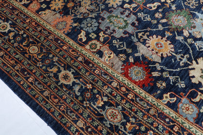 302 x 416 cm | Abstract Serapi Design Hand Knotted Wool Afghan Carpet