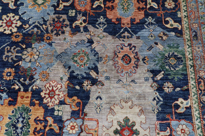 302 x 416 cm | Abstract Serapi Design Hand Knotted Wool Afghan Carpet