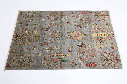 99 x 155 cm | Gabbeh Afghan Tribal Hand Knotted Veg Dye Wool Carpet