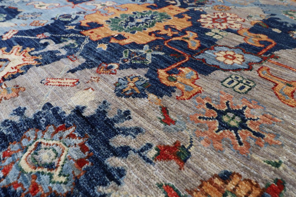 302 x 416 cm | Abstract Serapi Design Hand Knotted Wool Afghan Carpet