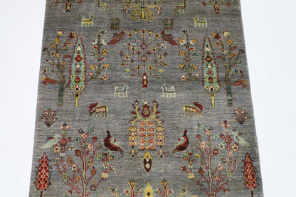 99 x 155 cm | Gabbeh Afghan Tribal Hand Knotted Veg Dye Wool Carpet