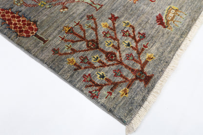 99 x 155 cm | Gabbeh Afghan Tribal Hand Knotted Veg Dye Wool Carpet
