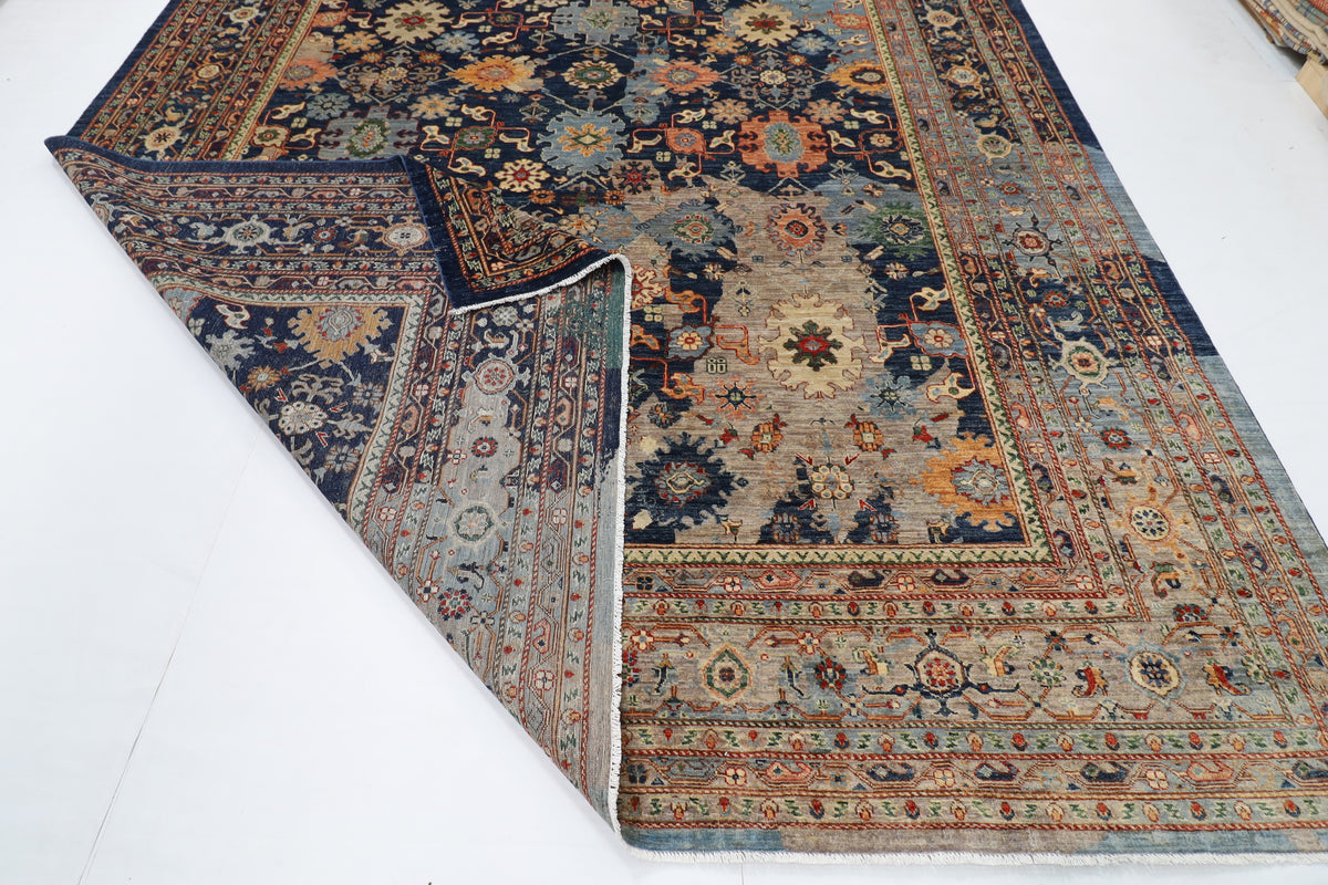 302 x 416 cm | Abstract Serapi Design Hand Knotted Wool Afghan Carpet