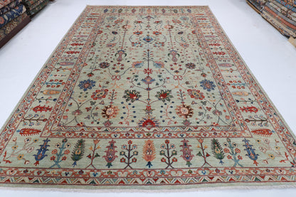 271 x 364 cm | Sultani Design Hand Knotted Wool Afghan Carpet
