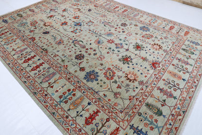 271 x 364 cm | Sultani Design Hand Knotted Wool Afghan Carpet
