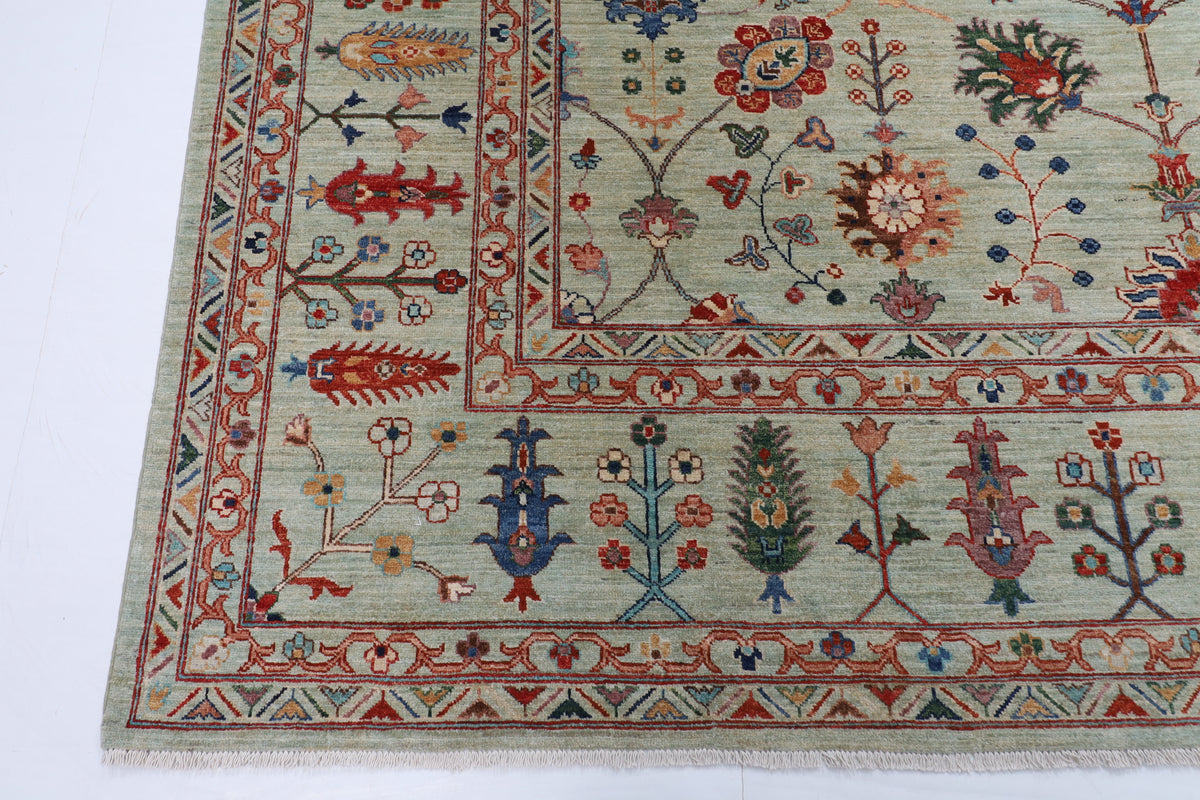 271 x 364 cm | Sultani Design Hand Knotted Wool Afghan Carpet