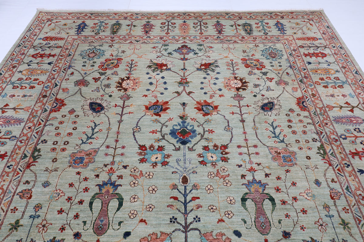 271 x 364 cm | Sultani Design Hand Knotted Wool Afghan Carpet