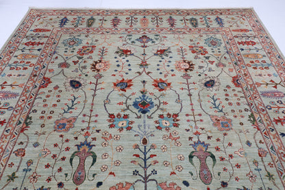 271 x 364 cm | Sultani Design Hand Knotted Wool Afghan Carpet