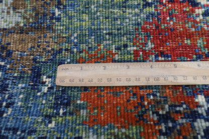 78 x 123 cm | Oriental Abstract Accent Rug Afghan Hand Knotted Veg dye Wool carpet
