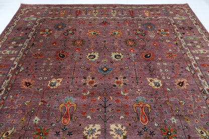 300 x 397 cm | purple pineapple handmade rug