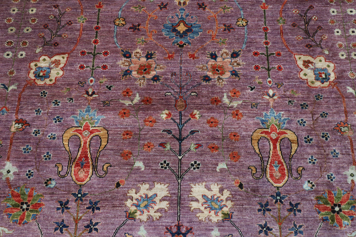 300 x 397 cm | purple pineapple handmade rug