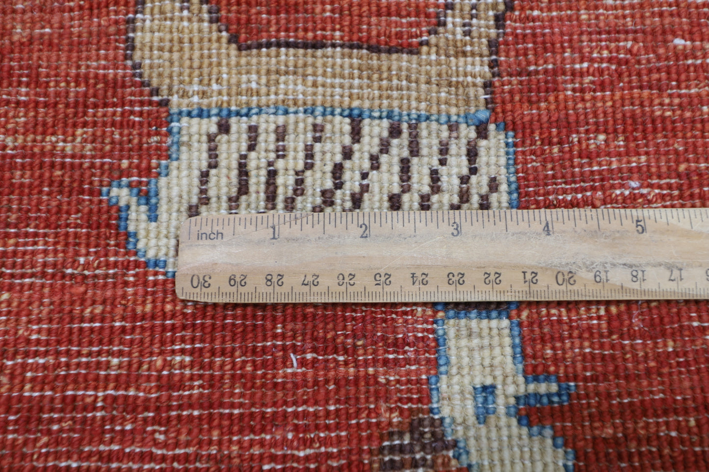 98 x 154 cm | Oriental Lion Red Area Rug Afghan Hand Knotted Veg dye Wool carpet