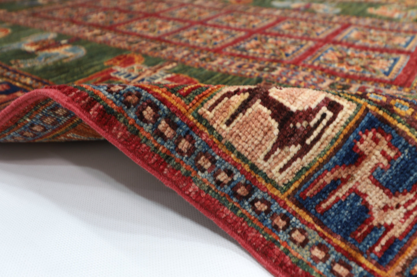 102 x 152 cm | Pazyryk Afghan Tribal Hand Knotted Veg Dye Wool Carpet