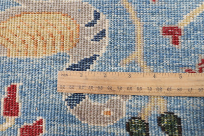 253 x 296 cm | Birds Design Hand Knotted Wool Afghan Carpet