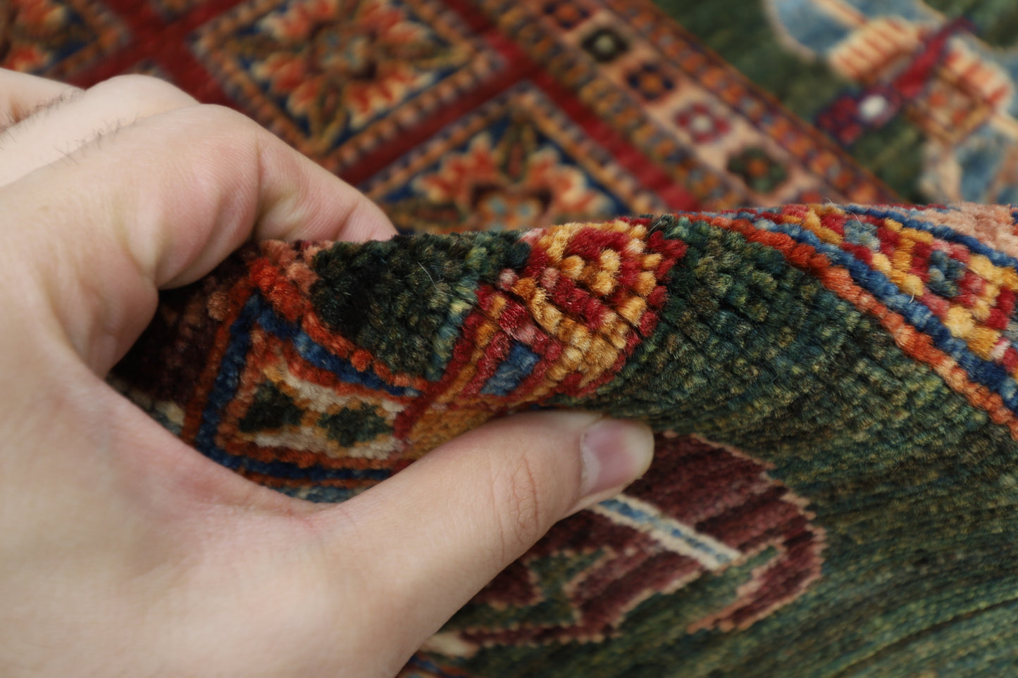 102 x 152 cm | Pazyryk Afghan Tribal Hand Knotted Veg Dye Wool Carpet