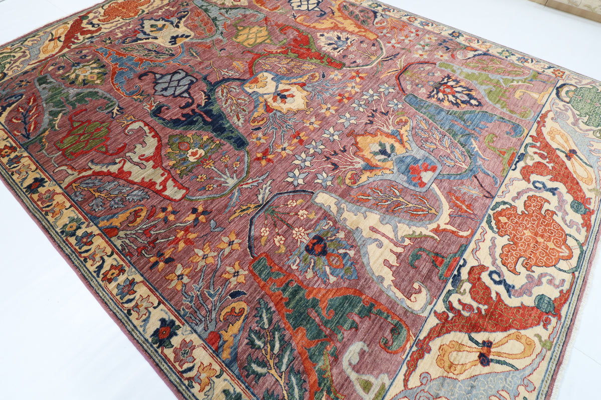 276 x 360 cm | Kawros Design Hand Knotted Wool Afghan Carpet