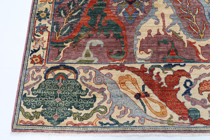 276 x 360 cm | Kawros Design Hand Knotted Wool Afghan Carpet