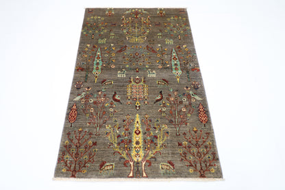 98 x 150 cm | Gabbeh Afghan Tribal Hand Knotted Veg Dye Wool Carpet
