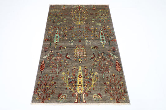 98 x 150 cm | Gabbeh Afghan Tribal Hand Knotted Veg Dye Wool Carpet