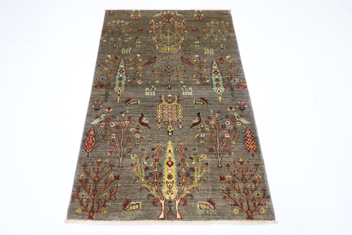 98 x 150 cm | Gabbeh Afghan Tribal Hand Knotted Veg Dye Wool Carpet