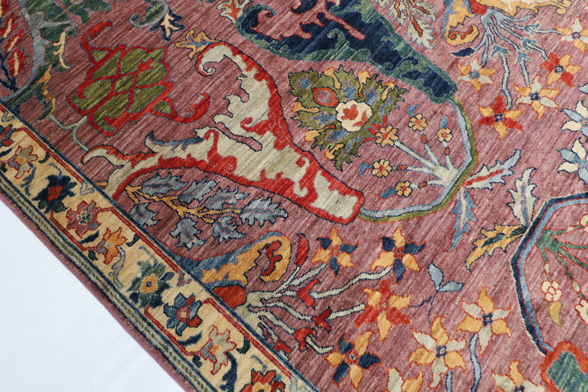 276 x 360 cm | Kawros Design Hand Knotted Wool Afghan Carpet