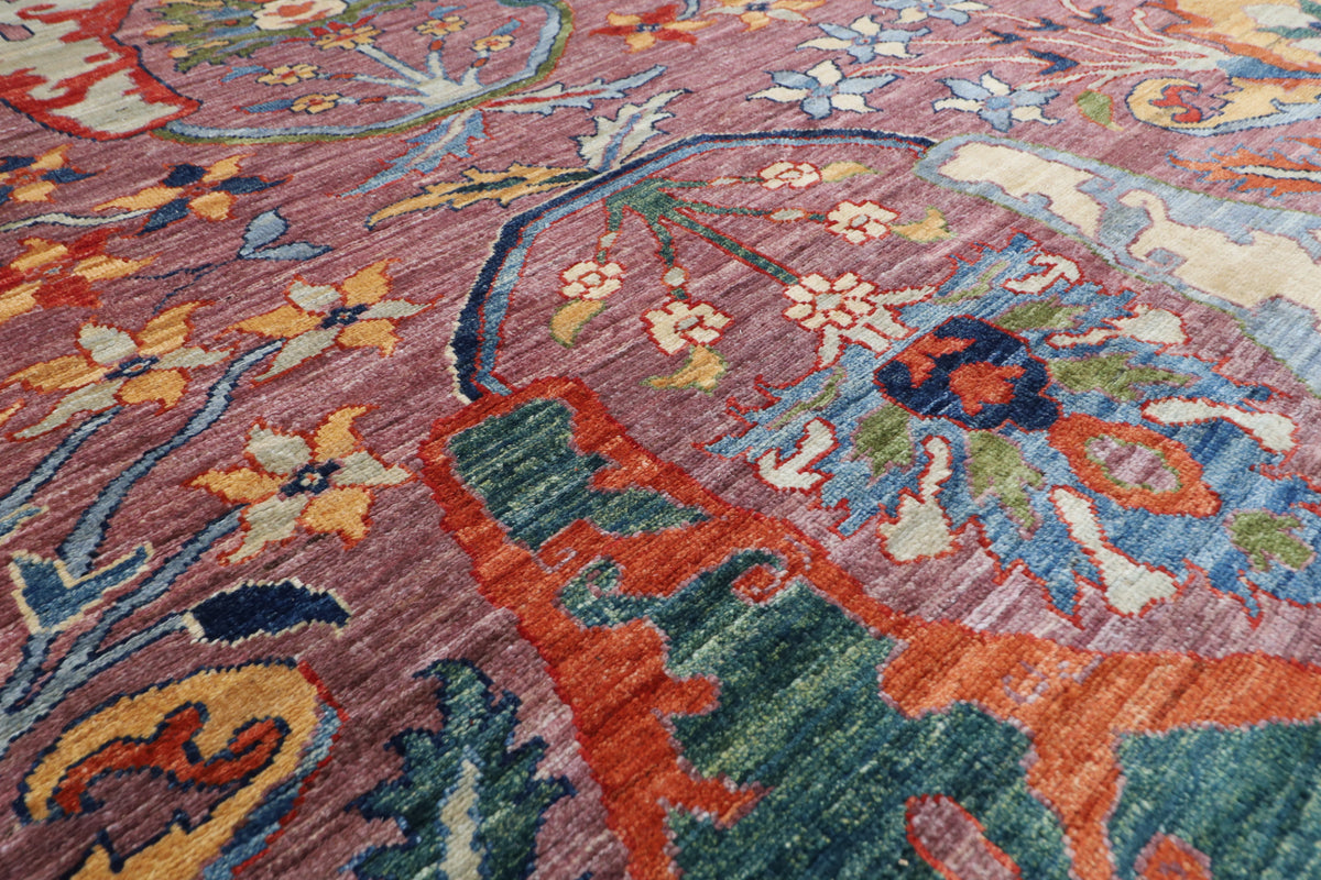 276 x 360 cm | Kawros Design Hand Knotted Wool Afghan Carpet