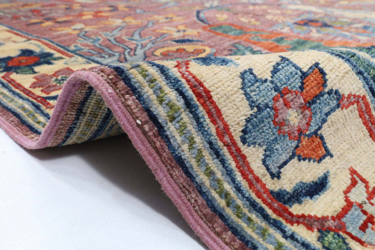 276 x 360 cm | Kawros Design Hand Knotted Wool Afghan Carpet