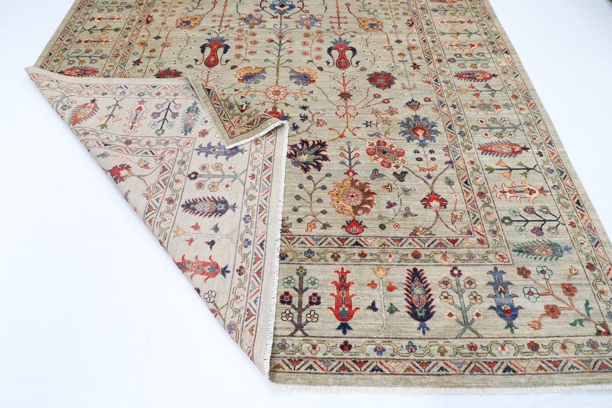 276 x 369 cm | Sultani Design Hand Knotted Wool Afghan Carpet