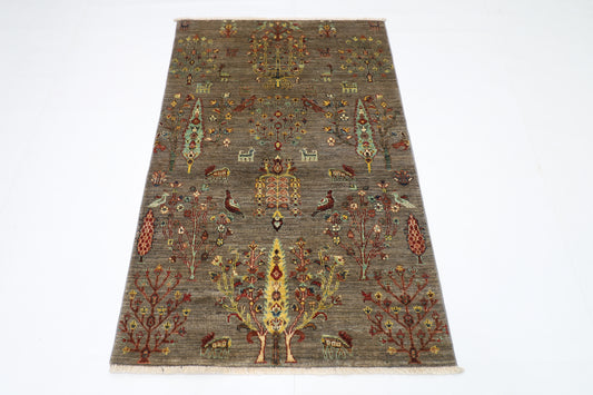 96 x 150 cm | Gabbeh Afghan Tribal Hand Knotted Veg Dye Wool Carpet