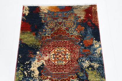 82 x 122 cm | Oriental Abstract mamluk Area Rug Afghan Hand Knotted Veg dye Wool carpet