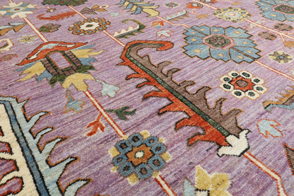 311 x 422 cm | Bidjar Dark Pinky Design Hand Knotted Wool Afghan Carpet