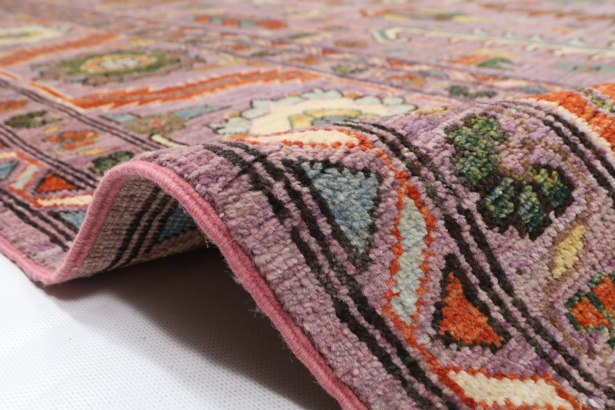 311 x 422 cm | Bidjar Dark Pinky Design Hand Knotted Wool Afghan Carpet