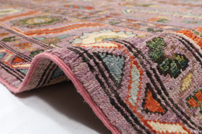 311 x 422 cm | Bidjar Dark Pinky Design Hand Knotted Wool Afghan Carpet