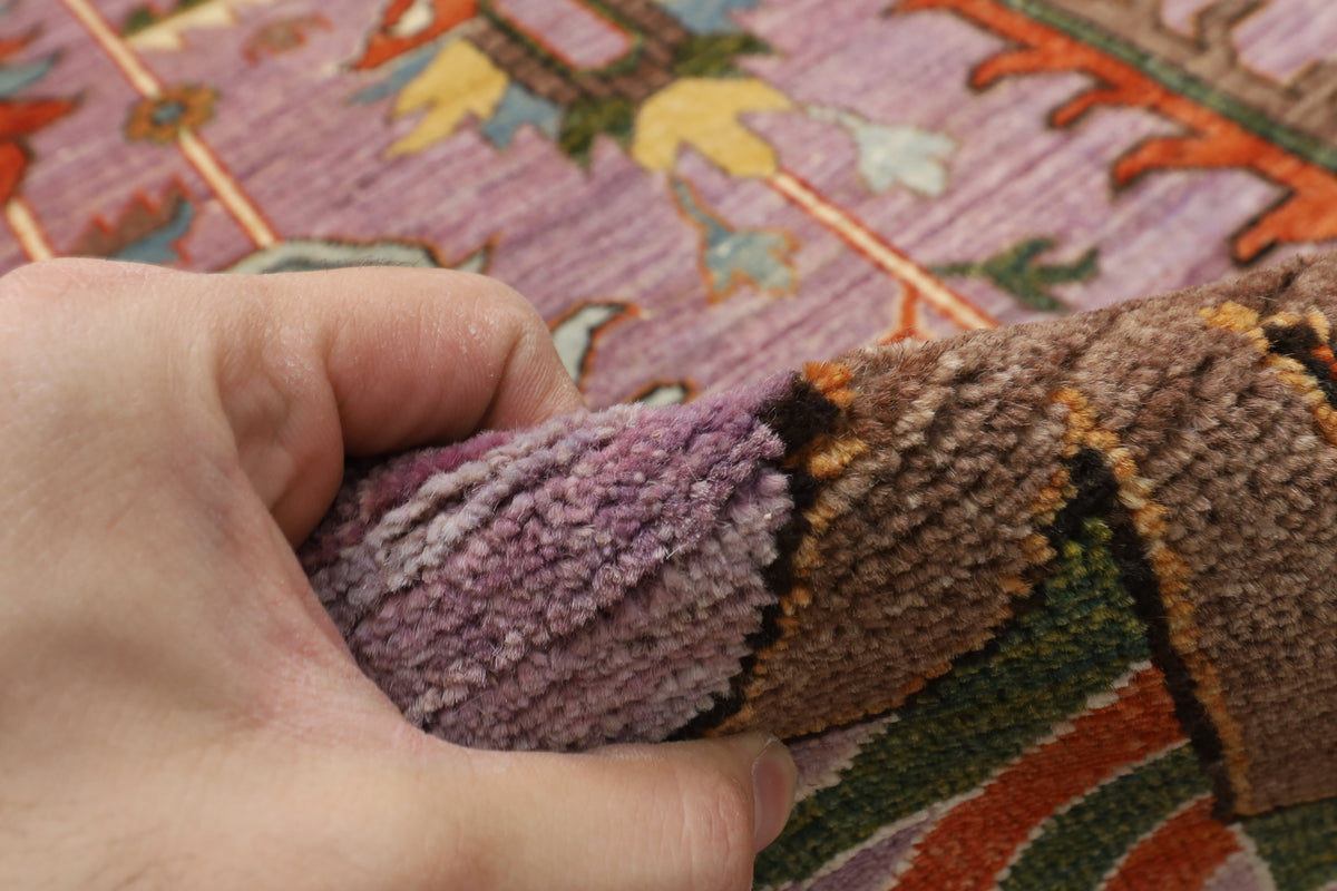 311 x 422 cm | Bidjar Dark Pinky Design Hand Knotted Wool Afghan Carpet