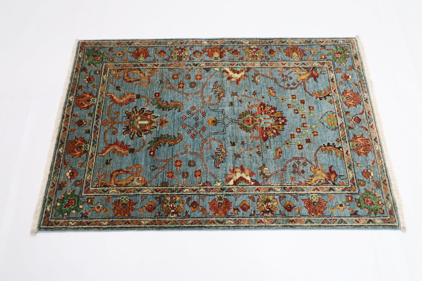 87 x 128 cm | Sultani Afghan Tribal Hand Knotted Veg Dye Wool Carpet