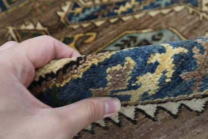 89 x 119 cm | Oriental heriz Gray Rug Afghan Hand Knotted Veg dye Wool carpet