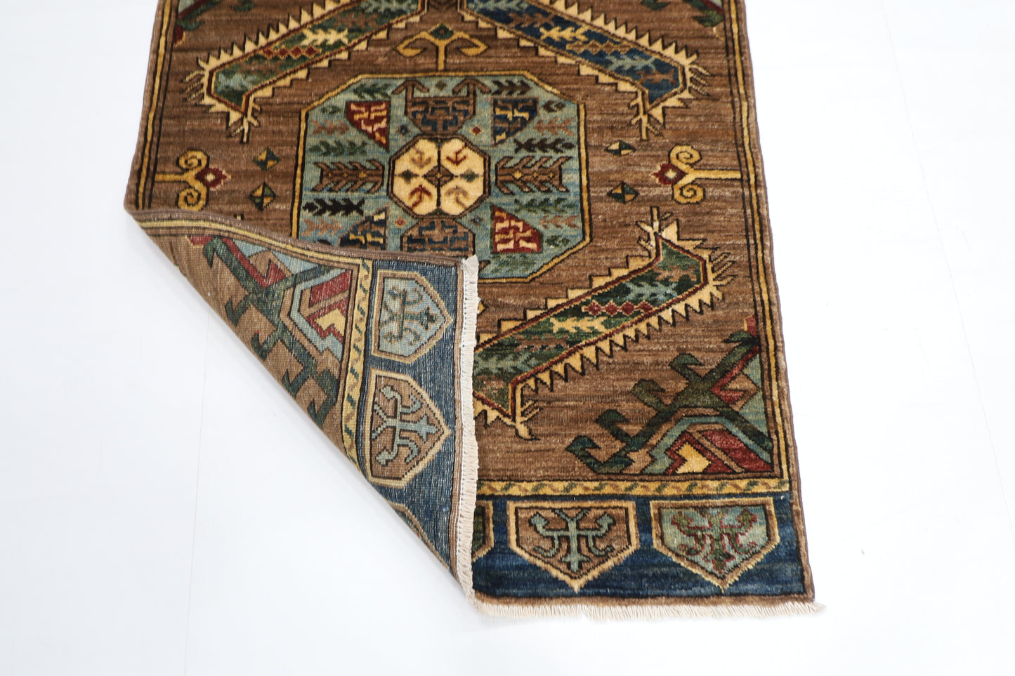 89 x 119 cm | Oriental heriz Gray Rug Afghan Hand Knotted Veg dye Wool carpet