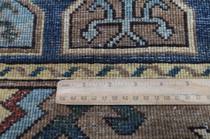 89 x 119 cm | Oriental heriz Gray Rug Afghan Hand Knotted Veg dye Wool carpet