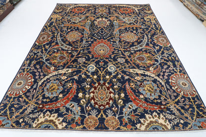 247 x 293 cm | Bidjar Blue Design Hand Knotted Wool Afghan Carpet