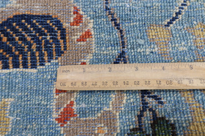 81 x 125 cm | Oriental Birds Blue Rug Afghan Hand Knotted Veg dye Wool carpet