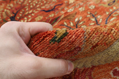 245 x 301 cm | Alfombra afgana de lana teñida con vegetales anudada a mano diseño Kawros