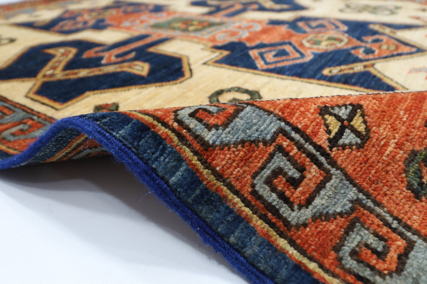 93 x 148 cm | Oriental Heriz Area Rug Afghan Hand Knotted Veg dye Wool carpet