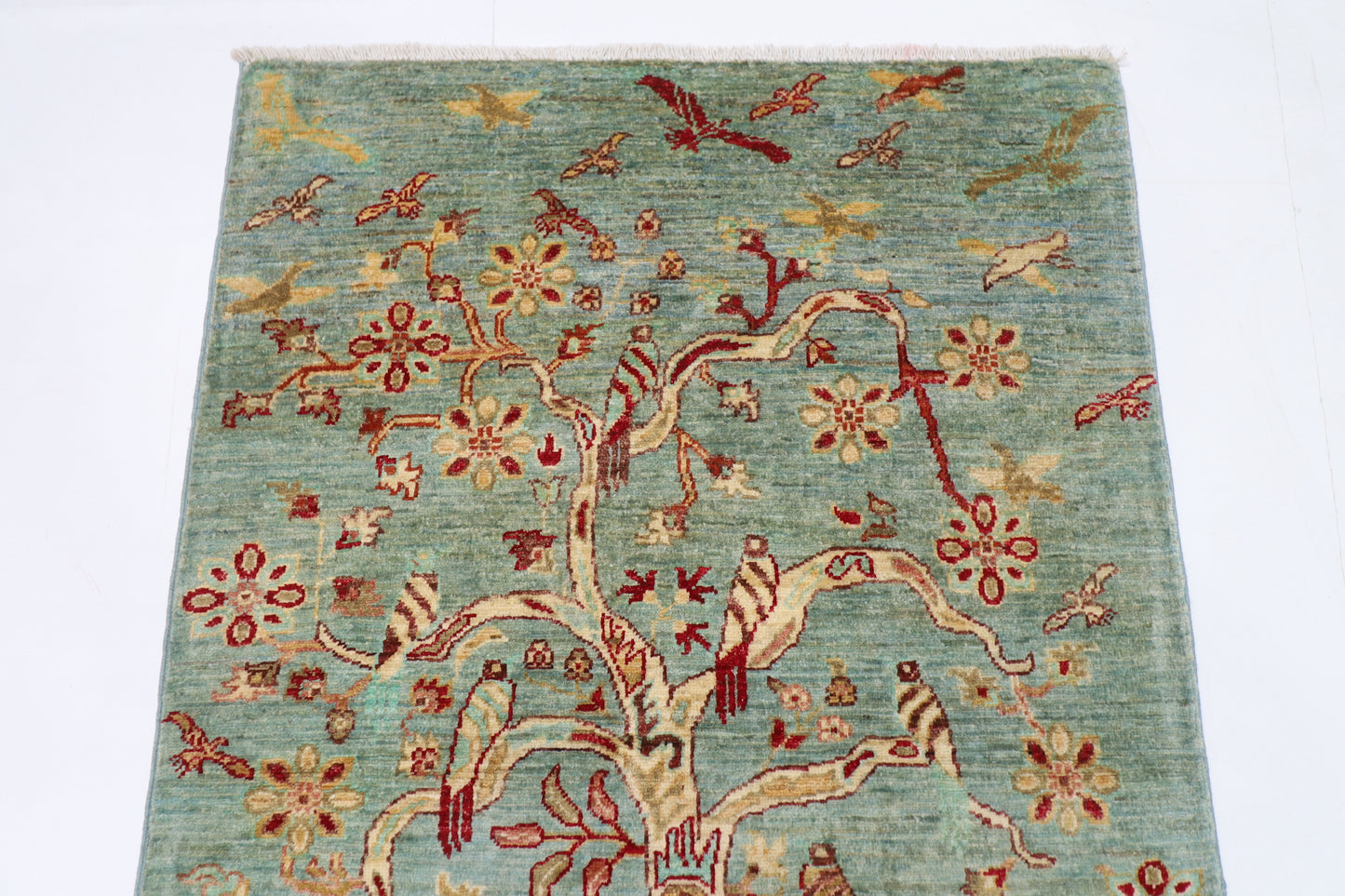 101 x 144 cm | Gabbeh Afghan Tribal Hand Knotted Veg Dye Wool Carpet