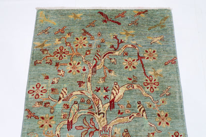 101 x 144 cm | Gabbeh Afghan Tribal Hand Knotted Veg Dye Wool Carpet