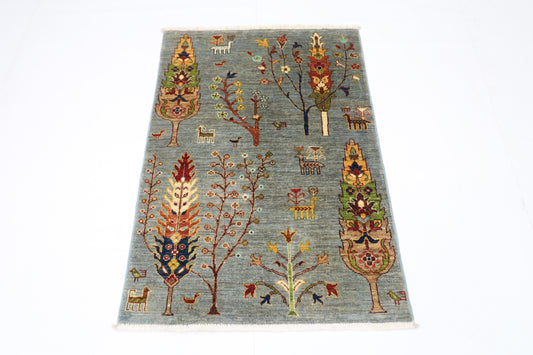 83 x 120 cm | Gabbeh Afghan Tribal Hand Knotted Veg Dye Wool Carpet